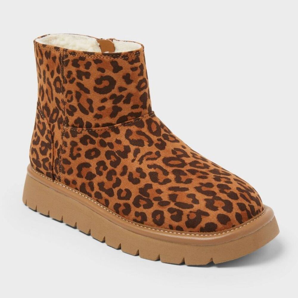 Cat & Jack - Girls' Honor Faux Suede Style Boots - Cat & Jack B Brown